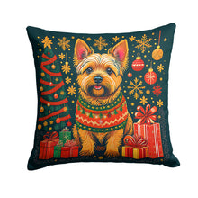 Load image into Gallery viewer, Norwich Terrier Christmas Fabric Decorative Pillow