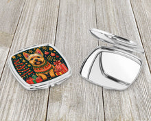 Load image into Gallery viewer, Norwich Terrier Christmas Compact Mirror – Stylish Purse Mirror with Artistic Covers