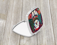 Load image into Gallery viewer, Old English Sheepdog Christmas Compact Mirror – Stylish Purse Mirror with Artistic Covers