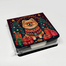 Load image into Gallery viewer, Pomeranian Christmas PU Leather Note Paper Holder