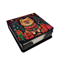 Load image into Gallery viewer, Pomeranian Christmas PU Leather Note Paper Holder