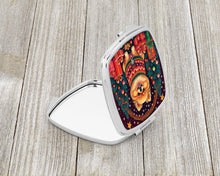 Load image into Gallery viewer, Pomeranian Christmas Compact Mirror – Stylish Purse Mirror with Artistic Covers