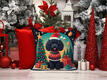 Load image into Gallery viewer, Black Toy Poodle Christmas Fabric Decorative Pillow