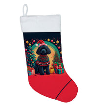Load image into Gallery viewer, Black  Poodle Christmas Christmas Stocking