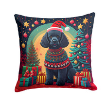 Load image into Gallery viewer, Black  Poodle Christmas Fabric Decorative Pillow