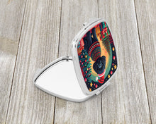 Load image into Gallery viewer, Black  Poodle Christmas Compact Mirror – Stylish Purse Mirror with Artistic Covers
