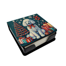 Load image into Gallery viewer, White Poodle Christmas PU Leather Note Paper Holder