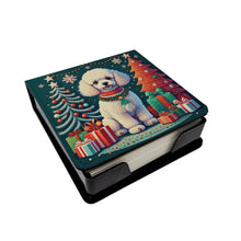 Load image into Gallery viewer, White Toy Poodle Christmas PU Leather Note Paper Holder