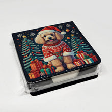 Load image into Gallery viewer, Apricot Toy Poodle Christmas PU Leather Note Paper Holder