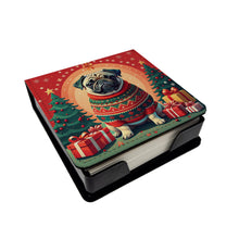 Load image into Gallery viewer, Fawn Pug Christmas PU Leather Note Paper Holder