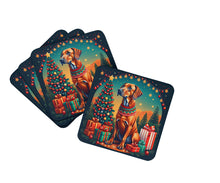 Load image into Gallery viewer, Rhodesian Ridgeback Christmas Coasters - Set of 4 Lightweight Foam, Absorbent Drink Coasters