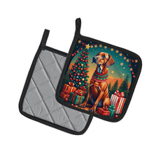 Load image into Gallery viewer, Rhodesian Ridgeback Christmas Pot Holders - Set of 2 Decorative Kitchen Helpers | Made in the USA