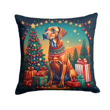Load image into Gallery viewer, Rhodesian Ridgeback Christmas Throw Pillow - 14x14 Decorative Pillow – Art for Your Home &amp; Patio