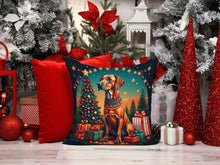 Load image into Gallery viewer, Rhodesian Ridgeback Christmas Fabric Decorative Pillow