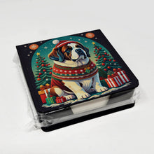 Load image into Gallery viewer, Saint Bernard Christmas PU Leather Note Paper Holder