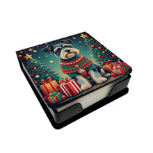Load image into Gallery viewer, Schnauzer Christmas PU Leather Note Paper Holder