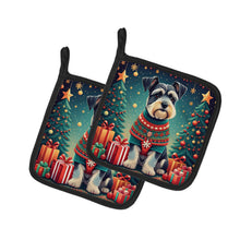 Load image into Gallery viewer, Schnauzer Christmas Pot Holders - Set of 2 Decorative Kitchen Helpers | Made in the USA