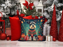 Load image into Gallery viewer, Schnauzer Christmas Throw Pillow - 14x14 Decorative Pillow – Art for Your Home &amp; Patio
