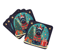 Load image into Gallery viewer, Scottish Terrier Christmas Coasters - Set of 4 Lightweight Foam, Absorbent Drink Coasters