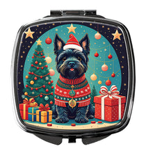 Load image into Gallery viewer, Scottish Terrier Christmas Compact Mirror – Stylish Purse Mirror with Artistic Covers