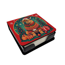 Load image into Gallery viewer, Shar Pei Christmas PU Leather Note Paper Holder