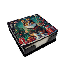 Load image into Gallery viewer, Sheltie Christmas PU Leather Note Paper Holder