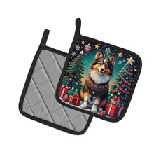 Load image into Gallery viewer, Sheltie Christmas Pot Holders - Set of 2 Decorative Kitchen Helpers | Made in the USA