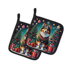Load image into Gallery viewer, Sheltie Christmas Pot Holders - Set of 2 Decorative Kitchen Helpers | Made in the USA