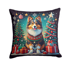 Load image into Gallery viewer, Sheltie Christmas Throw Pillow - 14x14 Decorative Pillow – Art for Your Home &amp; Patio