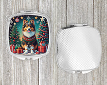 Load image into Gallery viewer, Sheltie Christmas Compact Mirror – Stylish Purse Mirror with Artistic Covers