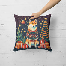 Load image into Gallery viewer, Shiba Inu Christmas Throw Pillow - 14x14 Decorative Pillow – Art for Your Home &amp; Patio