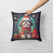 Load image into Gallery viewer, Shih Tzu Christmas Throw Pillow - 14x14 Decorative Pillow – Art for Your Home &amp; Patio