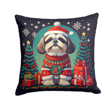 Load image into Gallery viewer, Shih Tzu Christmas Throw Pillow - 14x14 Decorative Pillow – Art for Your Home &amp; Patio