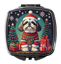 Load image into Gallery viewer, Shih Tzu Christmas Compact Mirror – Stylish Purse Mirror with Artistic Covers