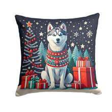 Load image into Gallery viewer, Siberian Husky Christmas Throw Pillow - 14x14 Decorative Pillow – Art for Your Home &amp; Patio