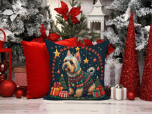Load image into Gallery viewer, Silky Terrier Christmas Throw Pillow - 14x14 Decorative Pillow – Art for Your Home &amp; Patio