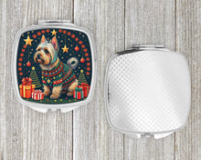 Load image into Gallery viewer, Silky Terrier Christmas Compact Mirror – Stylish Purse Mirror with Artistic Covers