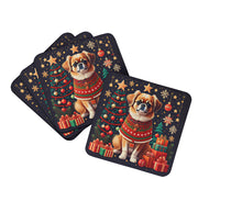 Load image into Gallery viewer, Tibetan Spaniel Christmas Coasters - Set of 4 Lightweight Foam, Absorbent Drink Coasters