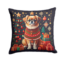 Load image into Gallery viewer, Tibetan Spaniel Christmas Fabric Decorative Pillow