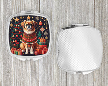 Load image into Gallery viewer, Tibetan Spaniel Christmas Compact Mirror – Stylish Purse Mirror with Artistic Covers