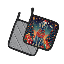 Load image into Gallery viewer, Weimaraner Christmas Pot Holders - Set of 2 Decorative Kitchen Helpers | Made in the USA