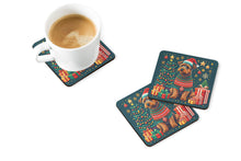 Load image into Gallery viewer, Welsh Terrier Christmas Coasters - Set of 4 Lightweight Foam, Absorbent Drink Coasters