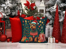 Load image into Gallery viewer, Welsh Terrier Christmas Fabric Decorative Pillow