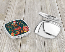 Load image into Gallery viewer, Welsh Terrier Christmas Compact Mirror – Stylish Purse Mirror with Artistic Covers