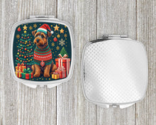 Load image into Gallery viewer, Welsh Terrier Christmas Compact Mirror – Stylish Purse Mirror with Artistic Covers