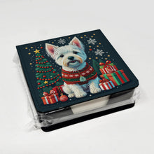 Load image into Gallery viewer, Westie Christmas PU Leather Note Paper Holder
