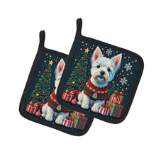 Load image into Gallery viewer, Westie Christmas Pot Holders - Set of 2 Decorative Kitchen Helpers | Made in the USA