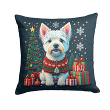 Load image into Gallery viewer, Westie Christmas Throw Pillow - 14x14 Decorative Pillow – Art for Your Home &amp; Patio