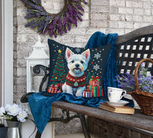 Load image into Gallery viewer, Westie Christmas Fabric Decorative Pillow