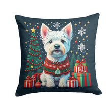 Load image into Gallery viewer, Westie Christmas Fabric Decorative Pillow